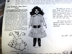 14''-15''ROSEBUD DOLL 1913 COPY OF DROP WST DRESS,JKT PATTERN